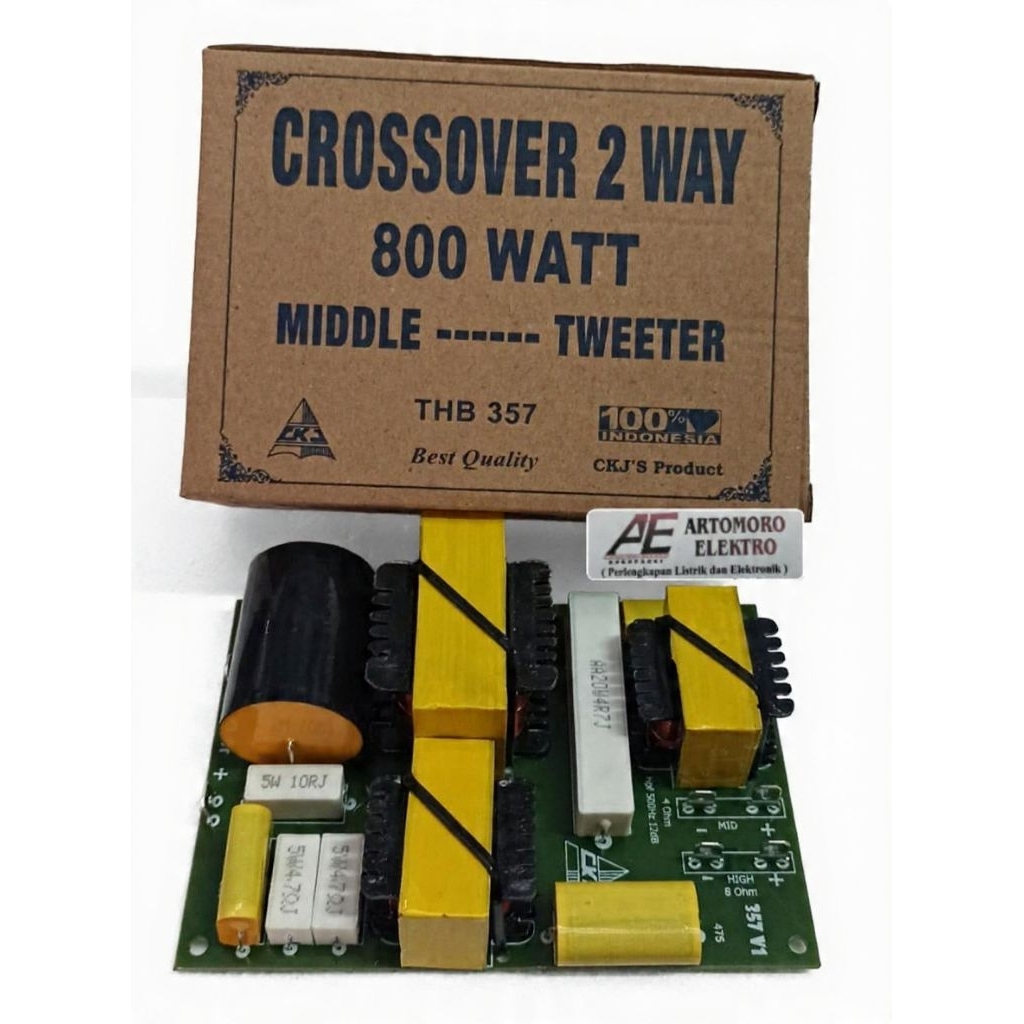 Crossover 2 way Middle plus Tweeter 800 W CKJ/THB 357