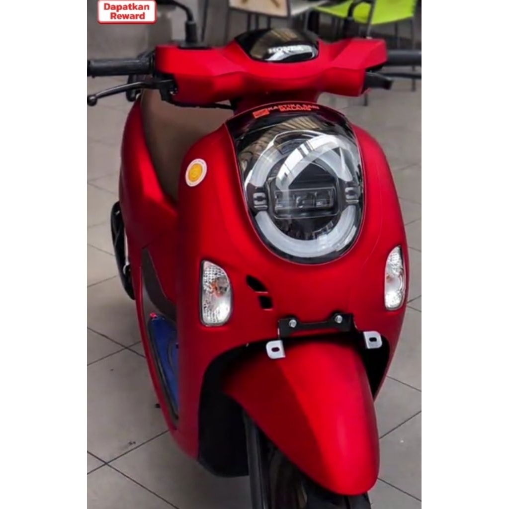 cat motor warna SCOOPY RED maat/doff cat pu  # cat custom # cat otomotif # cat velk #