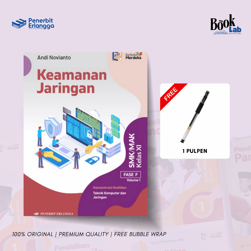 ERLANGGA - BUKU KEAMANAN JARINGAN KK TKJ SMK FASE F KLS.11 VOL1/KM