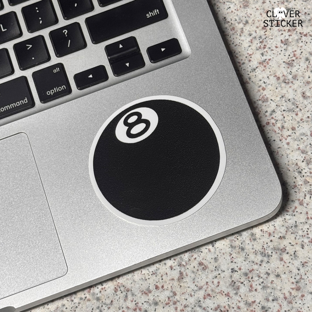 Sticker 8 Ball Vinyl / Stiker Aesthetic Tahan Air / Stiker Helm Laptop Tumblr HP Tas Koper