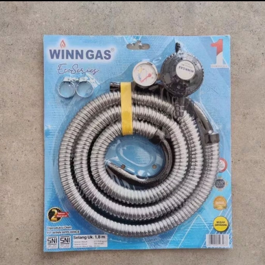 Selang Paket Regulator Kompor Gas LPG Elpiji Winn Gas Selang Set SNI