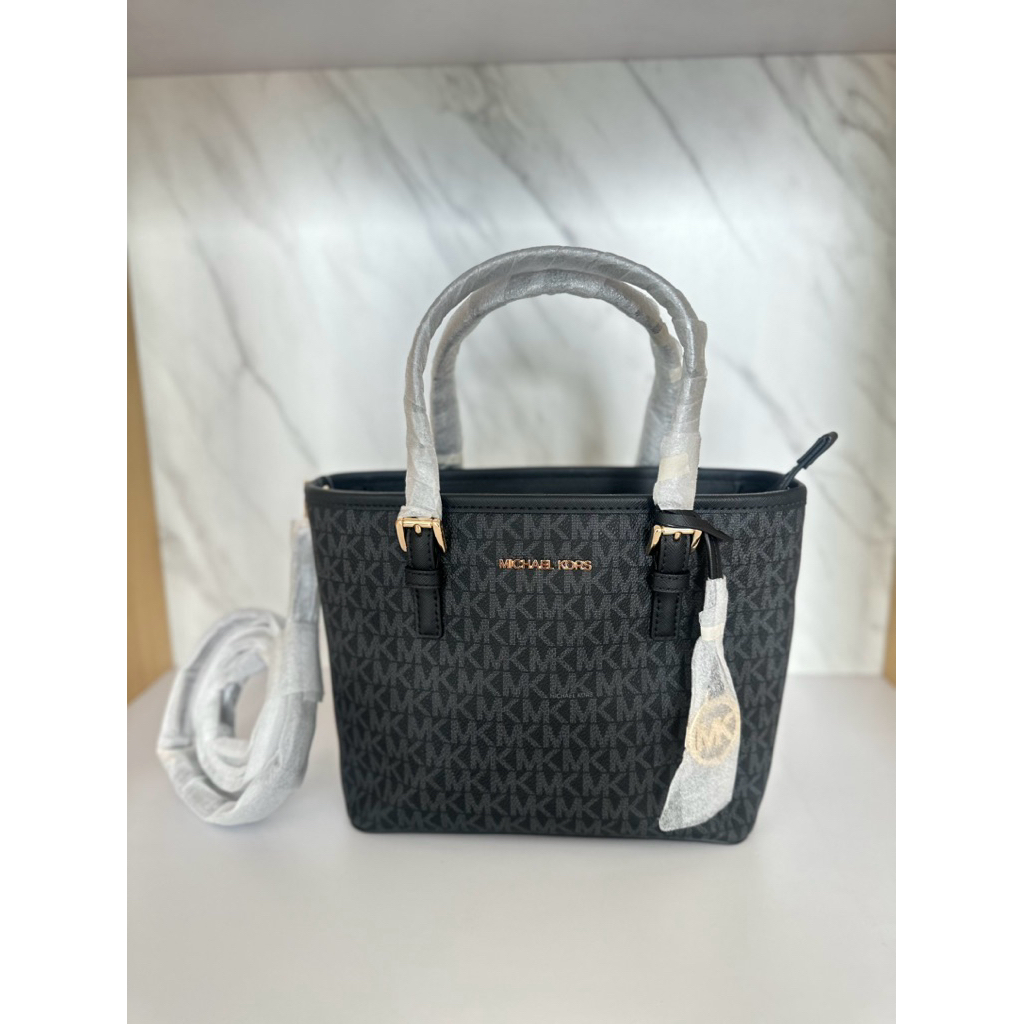 NEW MK jetset xs tote black signature jet set crossbody bag