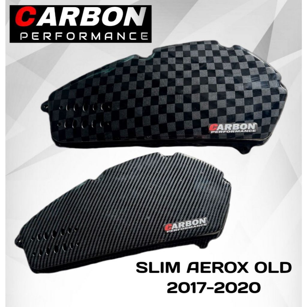 BOX FILTER SLIM CARBON MOTOR AEROX OLD 2017-2020 LEXI OLD 125 Tutup filter Aerox Old Variasi Hitam C