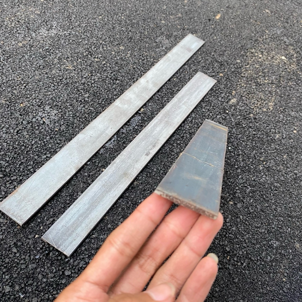 plat strip plat baja bahan bilah pande besi plat strip bahan pembuatan pisau tebal 3,5mm lebar 4cm