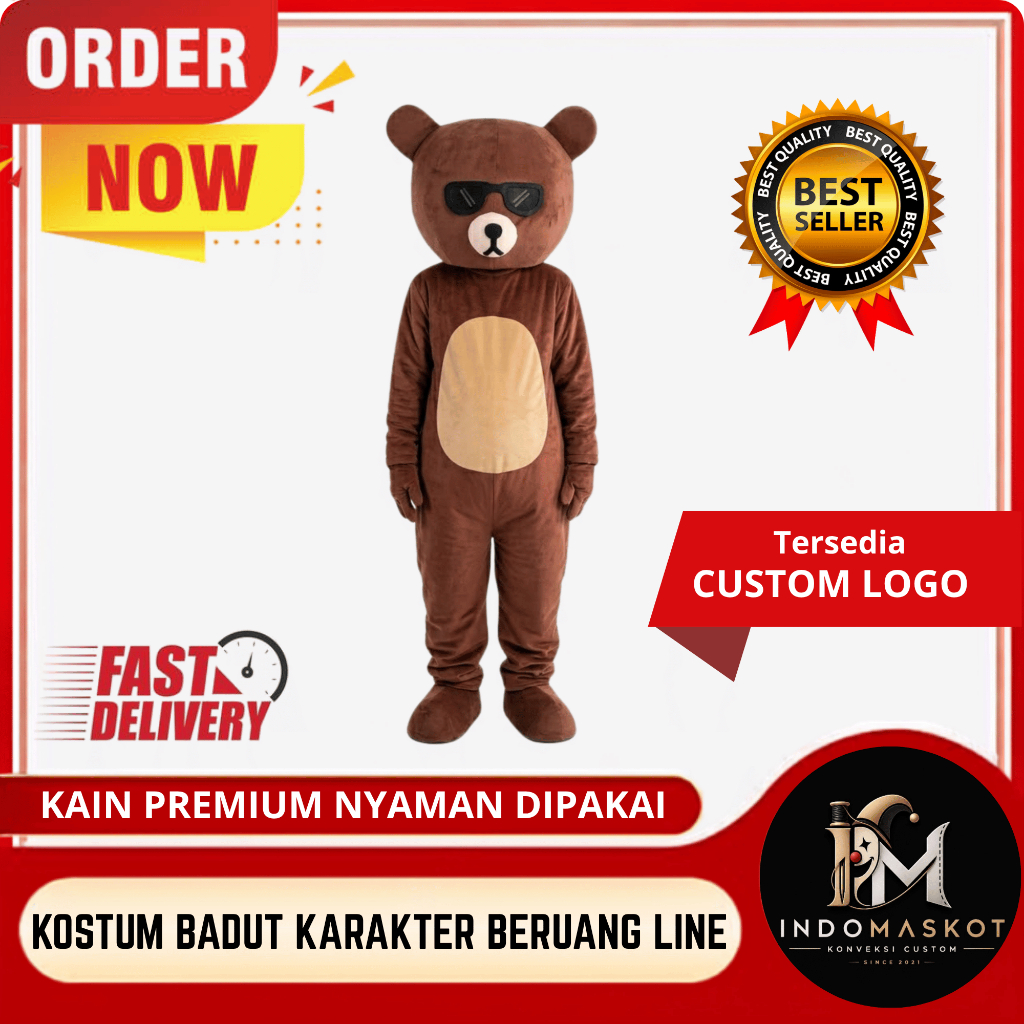 KOSTUM BADUT TERMURAH KARAKTER BERUANG LINE