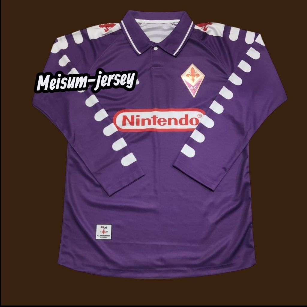 jersey fiorentina 1998/99 vintgae lengan  panjang/jersey premium/ full printing/klasik/Fiorentina ho