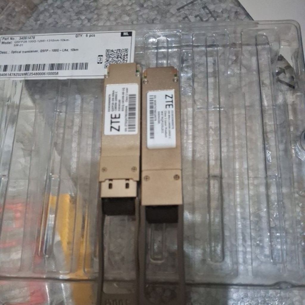 Power Shop ZTE QSFP28 100G 1310NM 80KM ZR4 LC Duplex Single...
