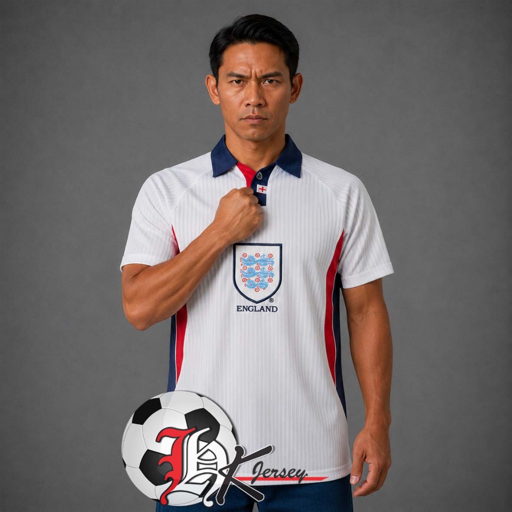 JERSEY BOLA RETRO INGGRIS HOME WORLD CUP 1998