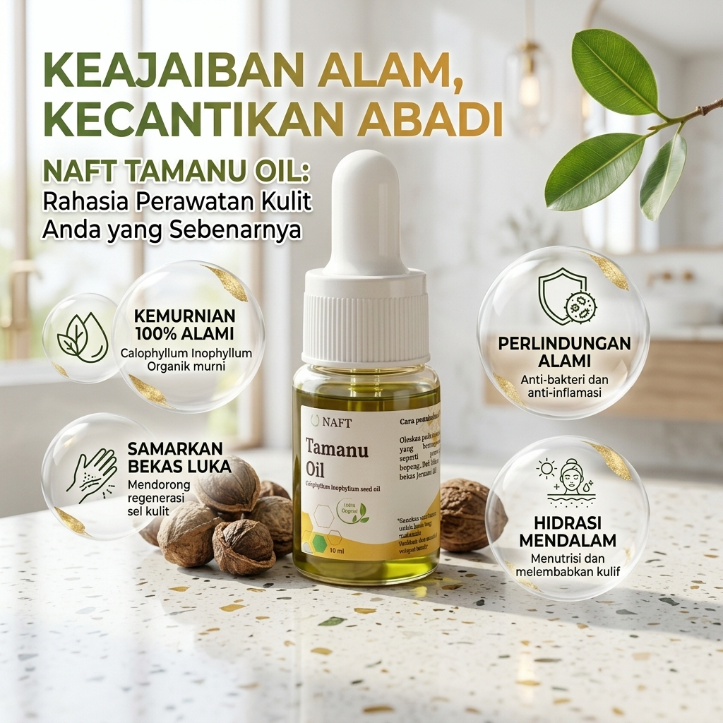 Tamanu Oil Original 10 ml Minyak Tamanu Penghilang Jerawat Alami Original