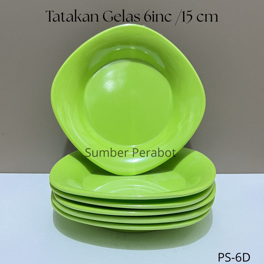 Piring Tatakan Gelas Melamine (15cm) / Piring Lepek Melamine / Piring Kecil / Piring Kue