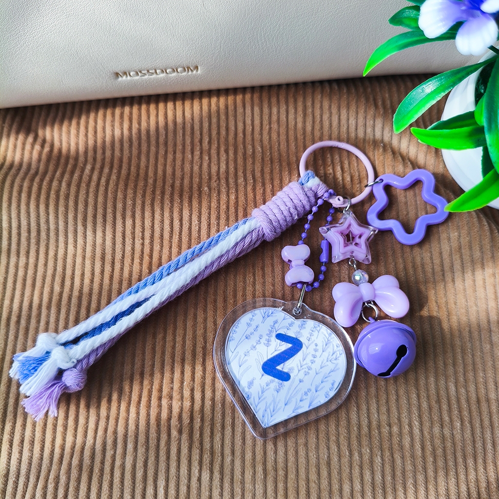 Kenanganpawon Bag Charm Huruf Gantungan Huruf Alphabet Bag Charm Keychain Abjad Akrilik Bag Charm