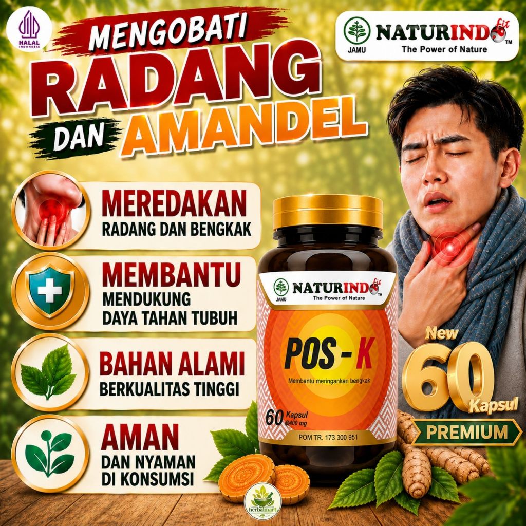 Obat Amandel Nyeri Pembengkakan Radang POS-K Naturindo