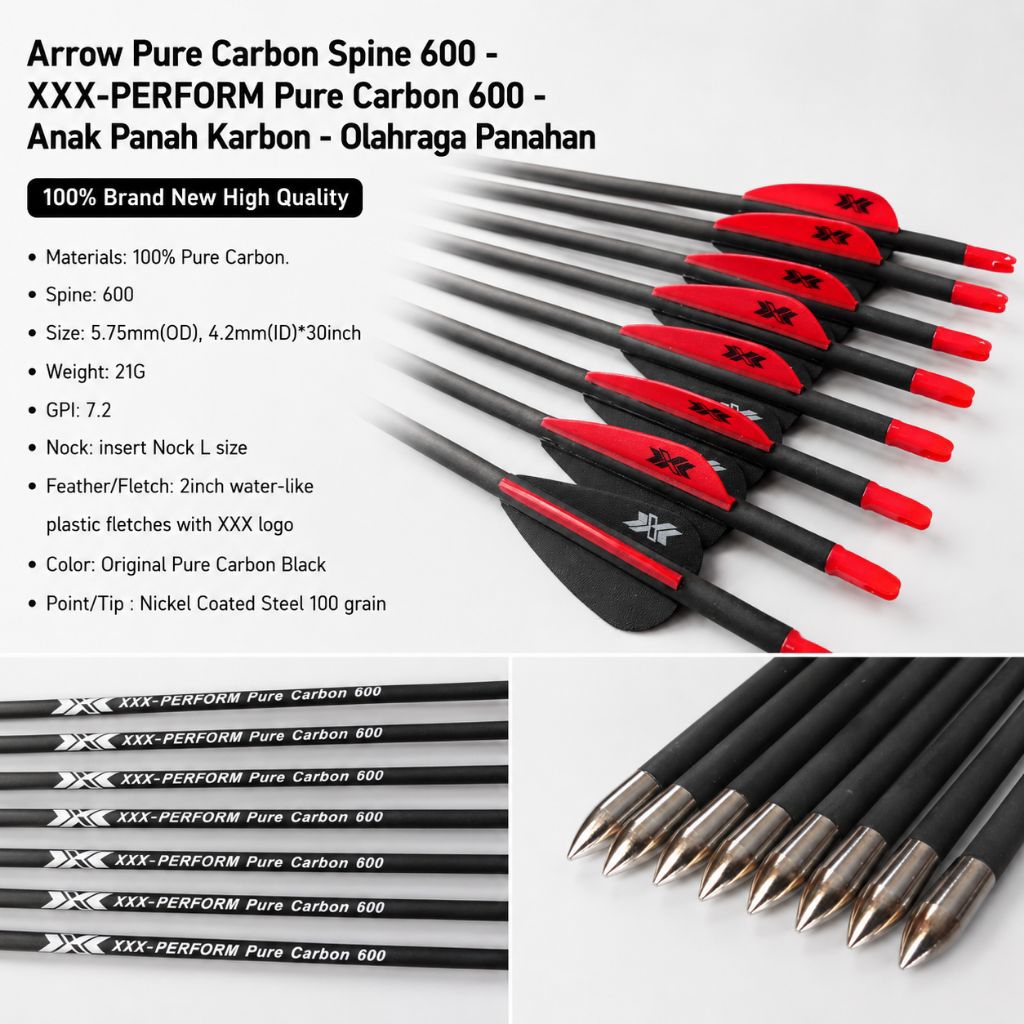 Arrow Pure Carbon Spine 600 XXX-PERFORM Carbon Arrow 30 Inch Arrow Carbon Recurve Compound Bow