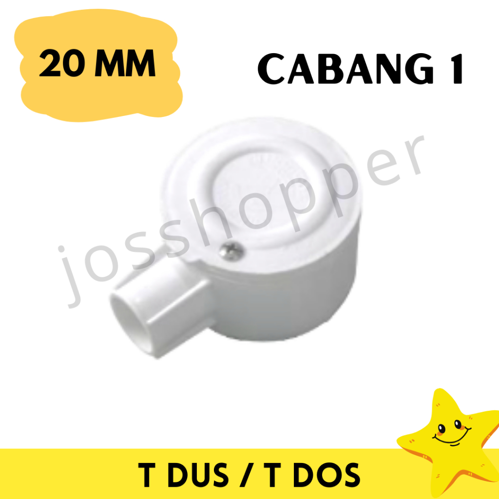 T DUS Listrik Cabang 1 Putih 20 MM T DOS TDUS TEE DUS CONDUIT LISTRIK SNI RUMAH SAMBUNGAN KABEL