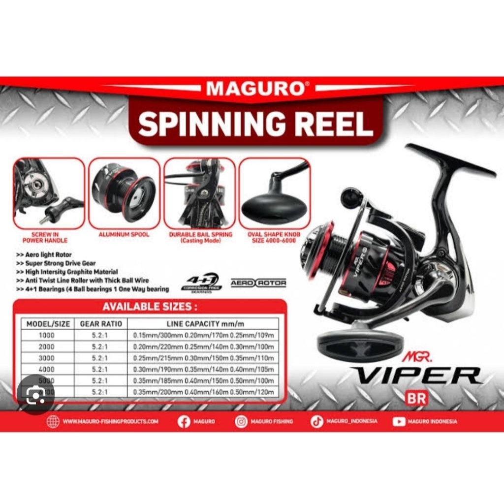 REEL MAGURO VIPER SB.BG.BR 1000.2000.3000.4000