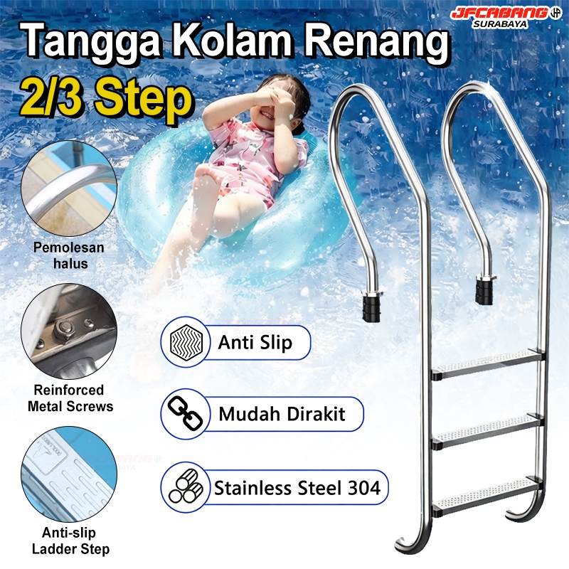 Pegangan tangan kolam renang/Tangga Stainless Kolam Renang /Tangga taman air 3/2 Trap Tangga Kolam P