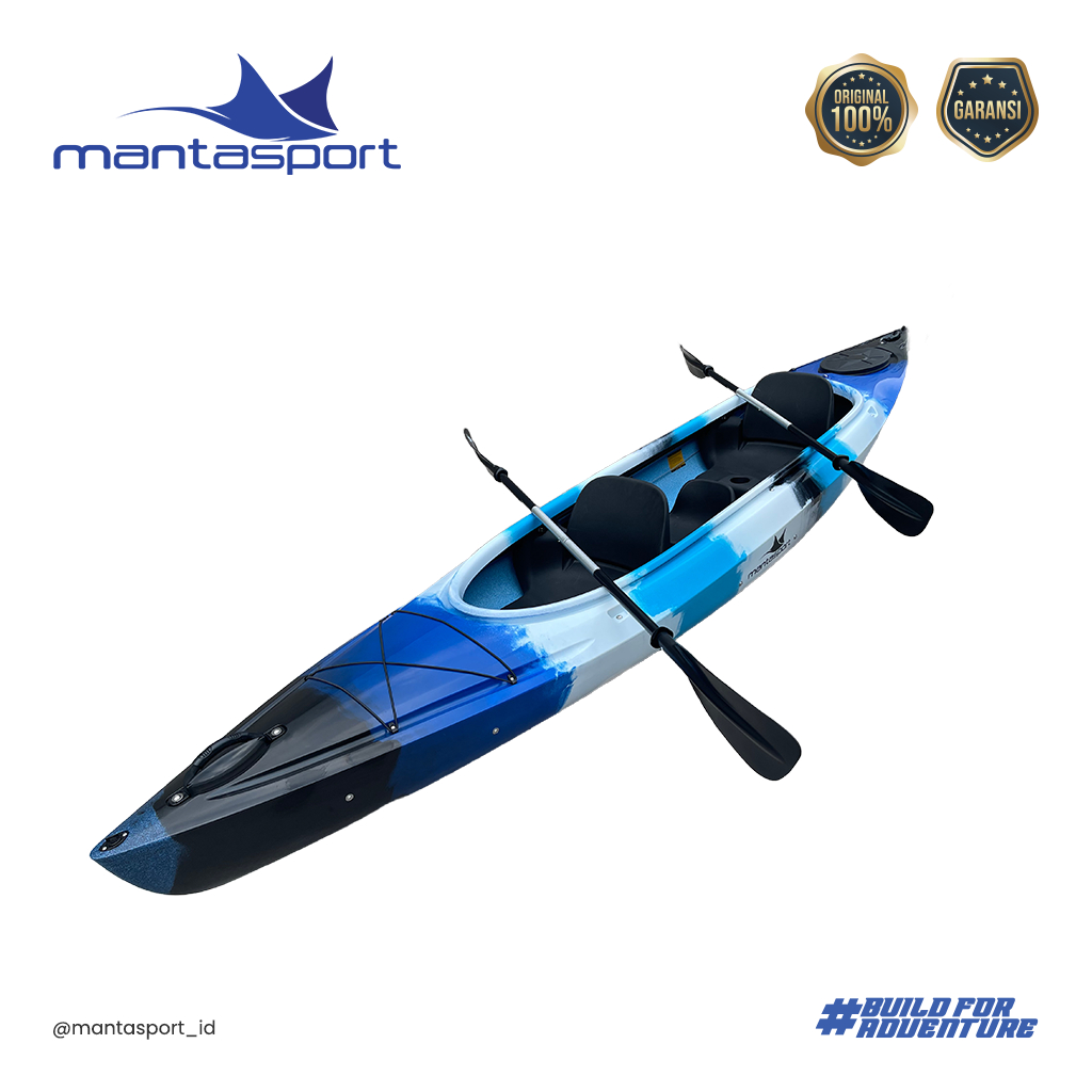 Mantasport Kayak Orca Kayak Canoe Tandem Kapasitas 2 Orang Free 2 Dayung