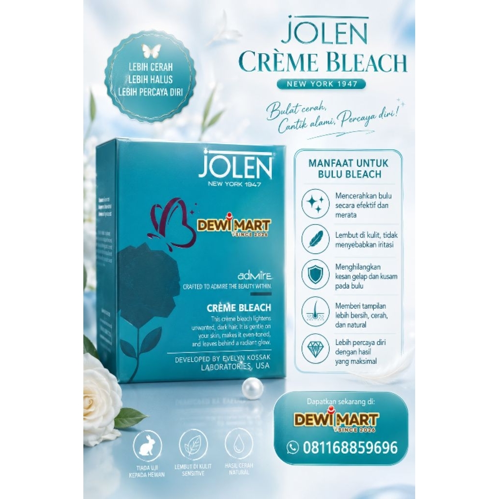 Jolen creme Bleach small (buat bulu creme)