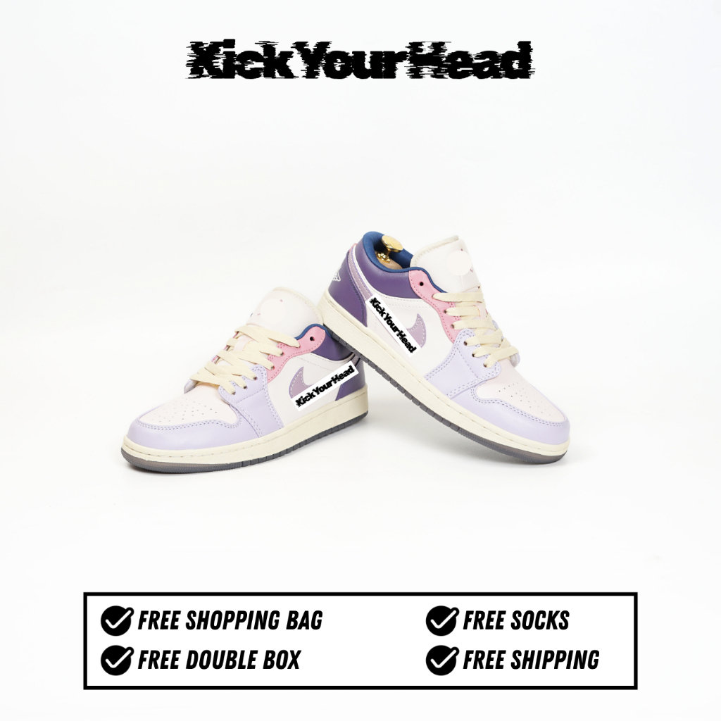Sneakers Women's AJ1 Low Pastel Purple Violet & All C0LLECTI0N 100% Bnib