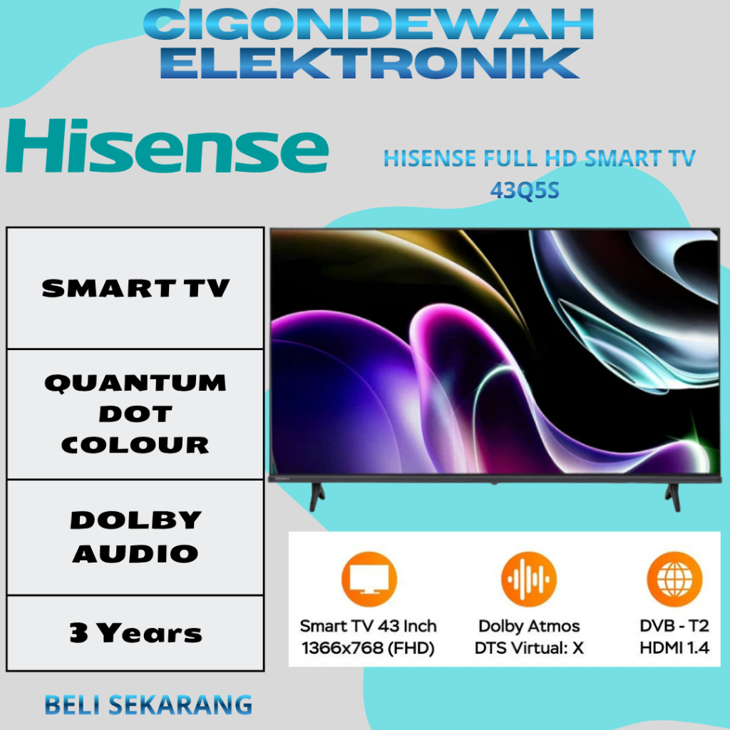 HISENSE 43Q5S LED 43INCH SMART TV