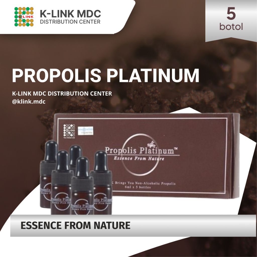 Propolis Platinum - Essence from Nature Cegah Covid-19 | 1 Box isi 5 Botol 6 ml Original K Link Indo