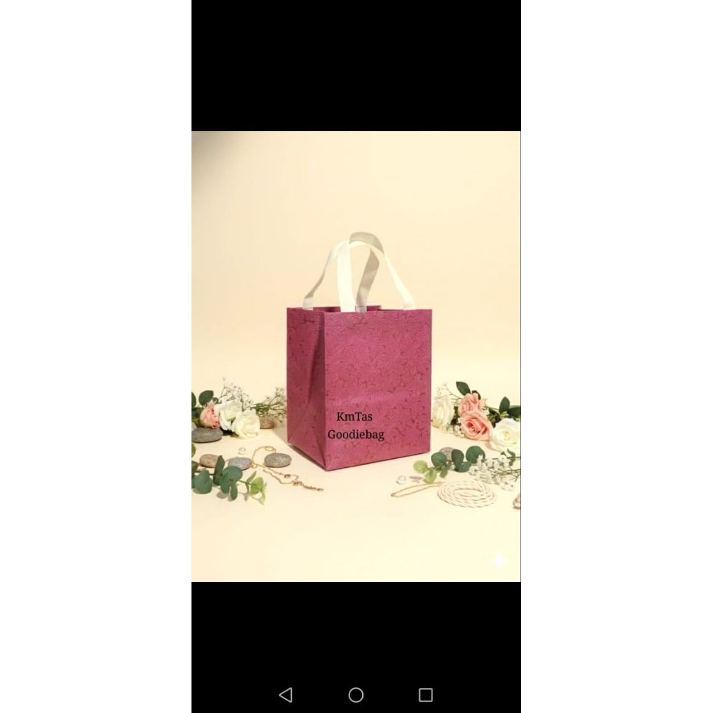 Presbox embos tas besek tas hajatan ukuran 22x22 isi 12Pcs