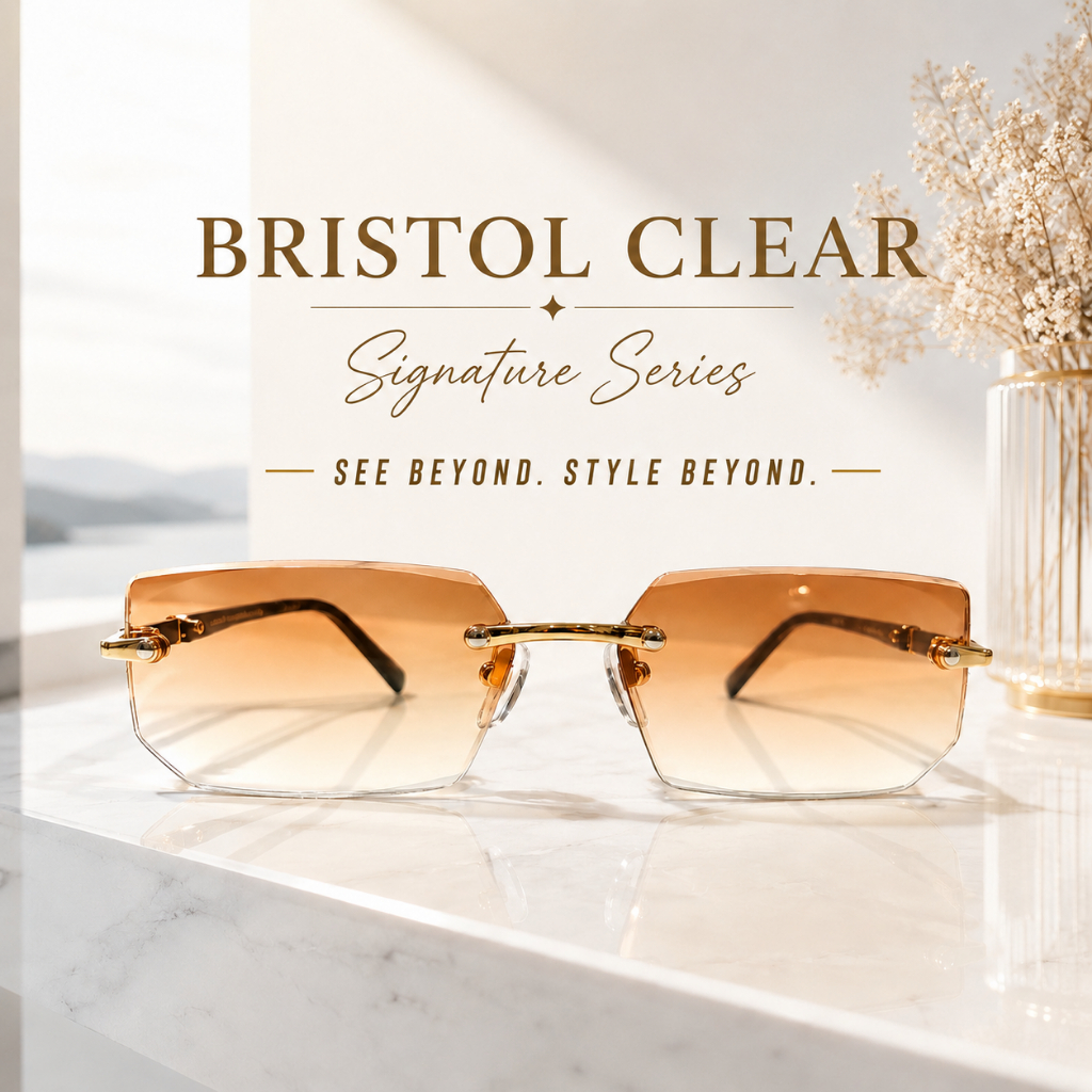 Hype Vision - Kacamata Rimless BRISTOL CLEAR HV-81278 Pria Wanita Optik Mewah Original Asli
