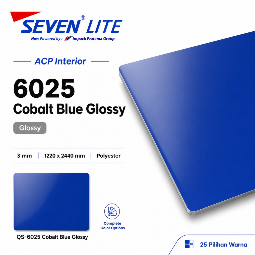 Seven Lite ACP Panel Aluminium 3mm PE 0.05 Komposit Interior 1220x2440 - Glossy Series