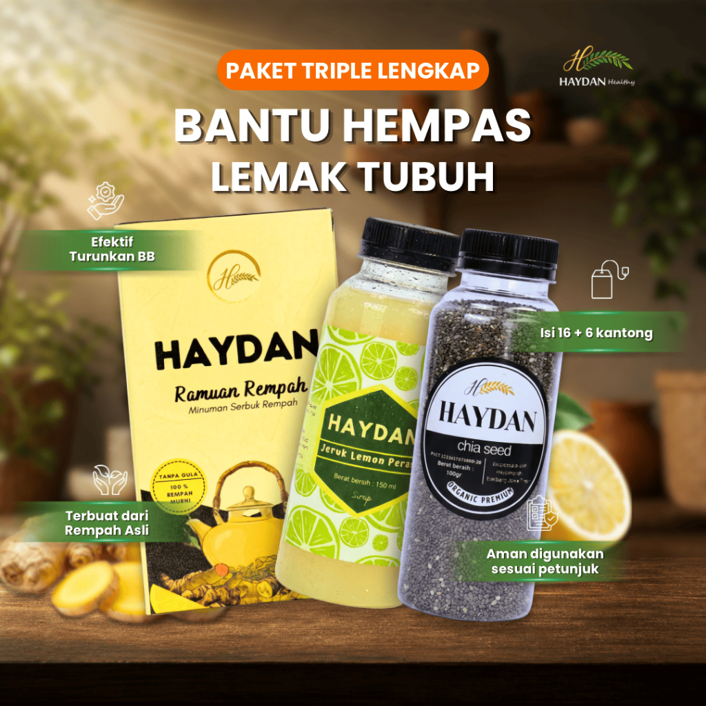 PAKET TRIPLE HAYDAN | DIET | TEH DETOX | TURUN BB | JSR| 2-3kg SEMINGGU