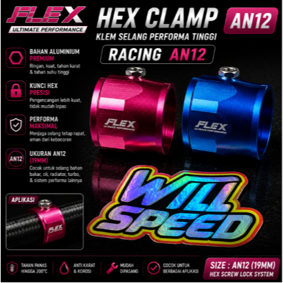 HEX CLAMP KLEM FLEX RACING AN 12 AN12 KLEM SELANG RACING
