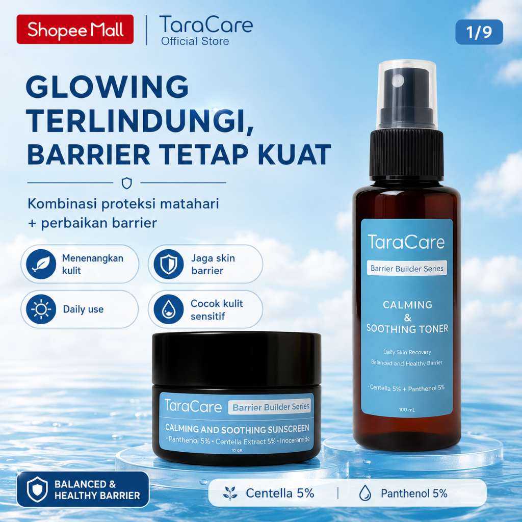 TARACARE Paket Hydrate & Protect – Toner + Sunscreen SPF 50