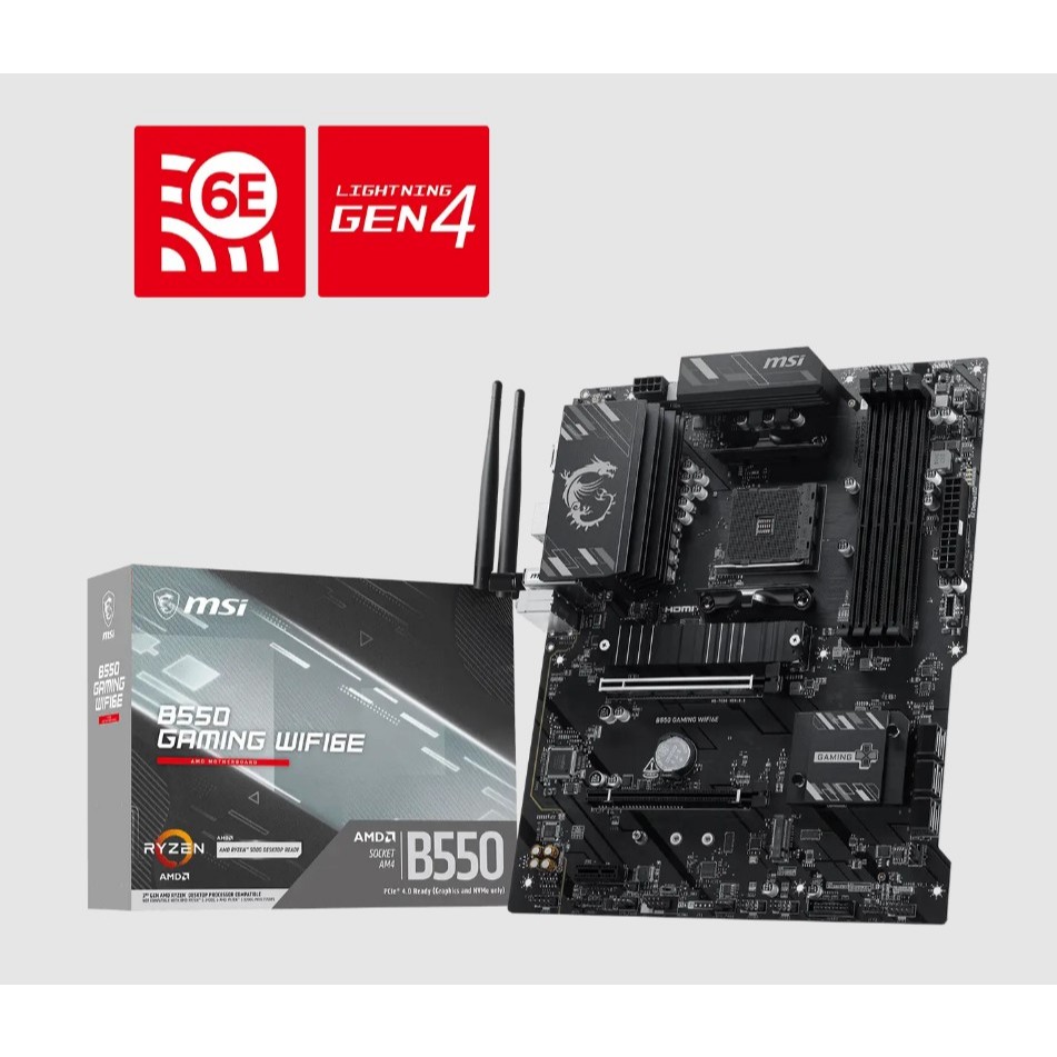 MOTHERBOARD MSI B550 GAMING WIFI6E - MOBO AMD DDR4 ATX