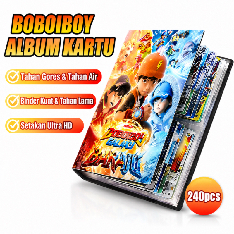 BoBoiBoy Album 240PCS/432PCS BoBoiBoy Album Kartu BoBoiBoy Galaxy Baraju Album Kartu - Hobi Koleksi 