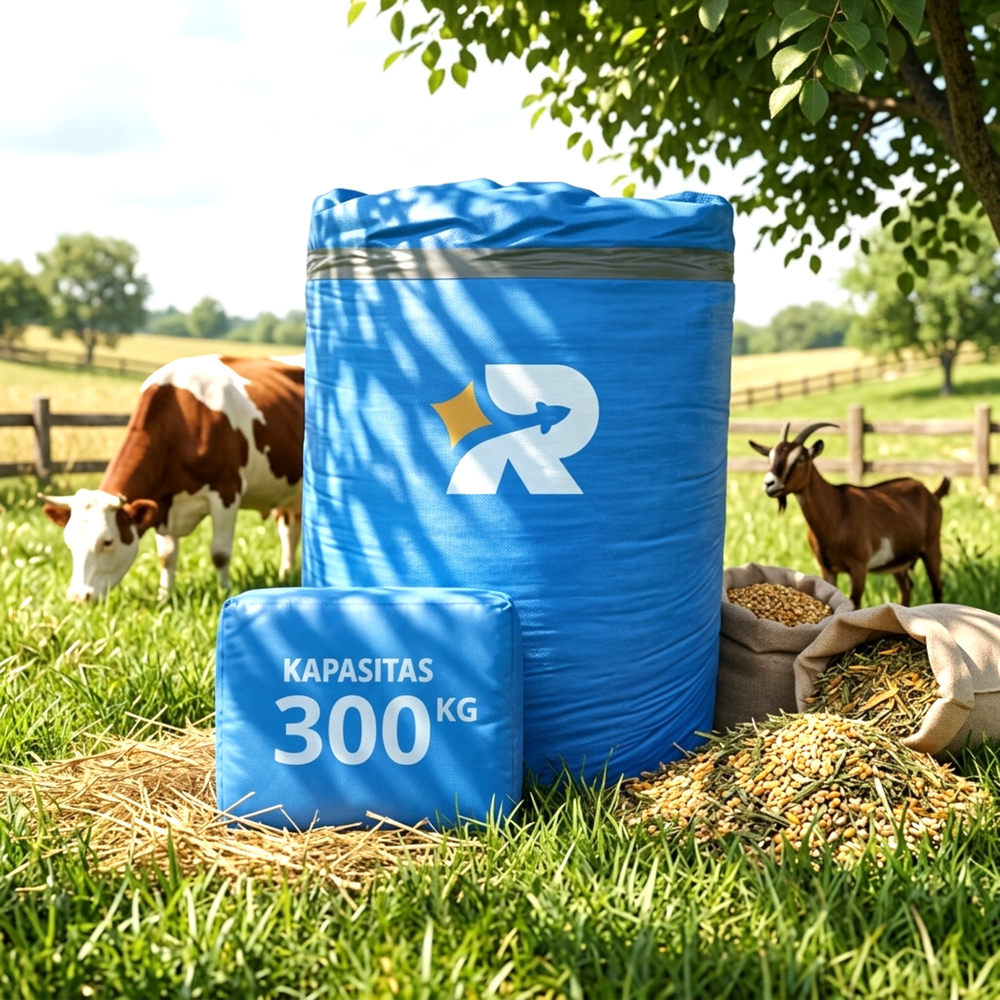 Kolam Silase 300 Kg | Terpal Silase Fermentasi Pakan Ternak Kambing, Sapi & Domba