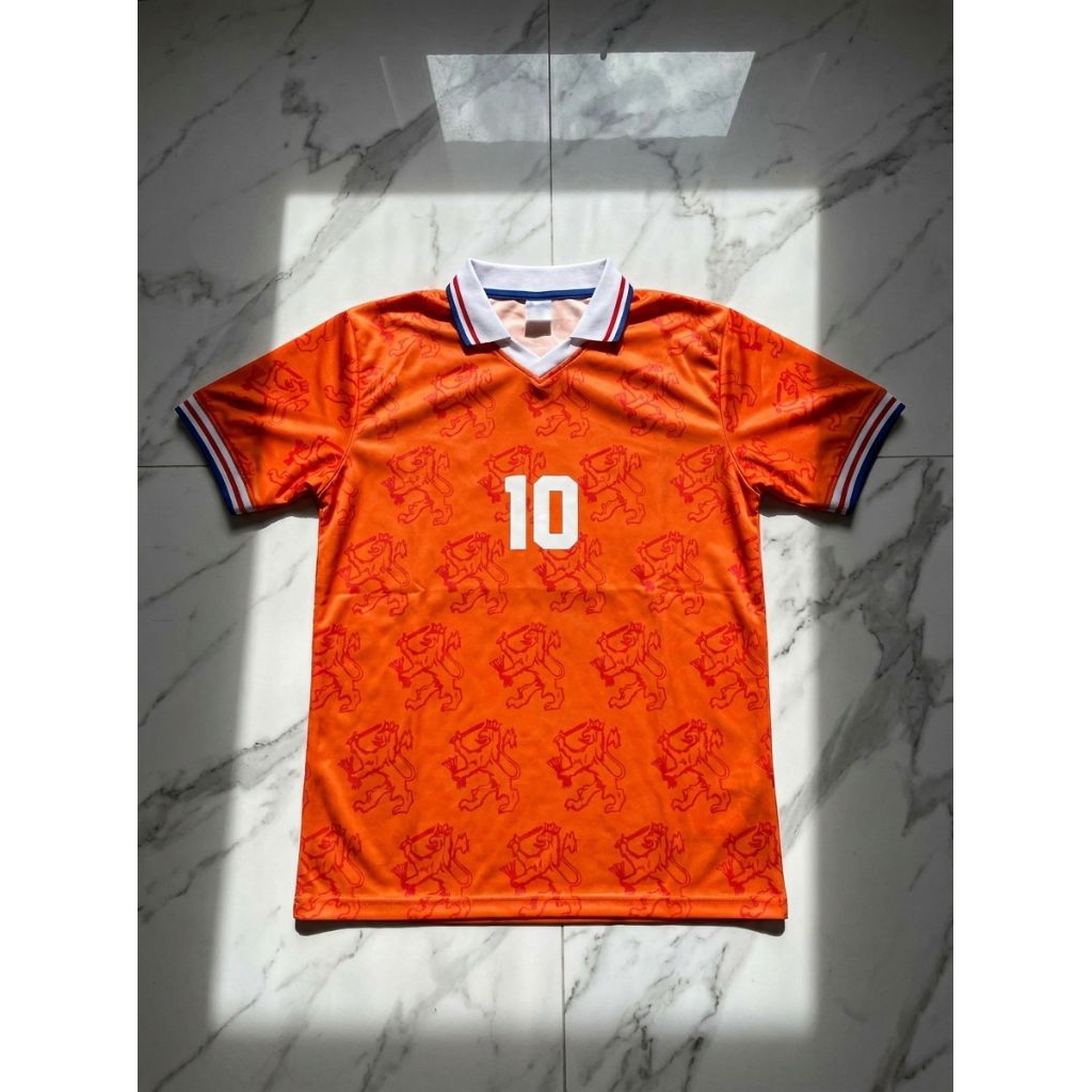 Jersey Custom Timnas Belanda Home 1992 Retro Full Printing Dry fit S-4XL