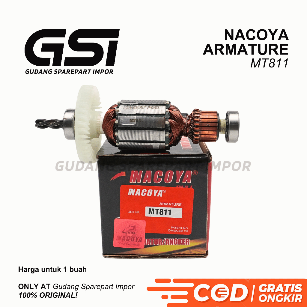 NACOYA Armature MT811 / Spare Part Angker Mesin Bor Maktec Original