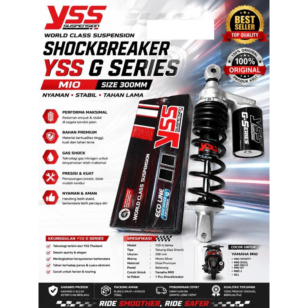 Shockbreaker YSS Mio shock belakang tabung Gseries Yss thailand 300mm