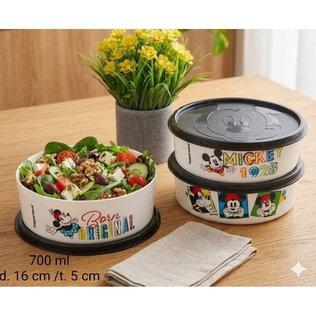 TUPPERWARE BEKAL MAKAN BOWL MICKEY MINNIE SET
