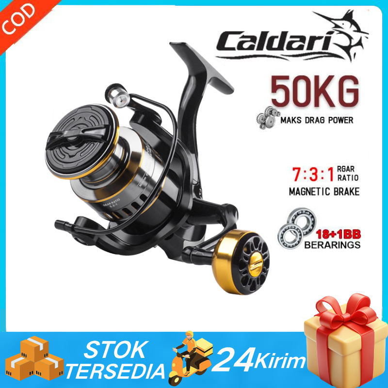 NEW reel pancing putar alat pancing HE500-7000 reel pancing murah joran pancing spining gulungan pan