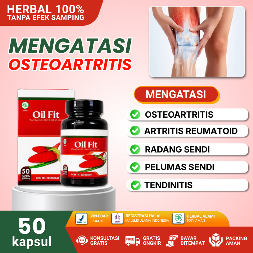 Obat Osteoartritis Artritis reumatoid Radang Sendi Pelumas Sendi Tendinitis Kapsul Oil Fit Asli 100%