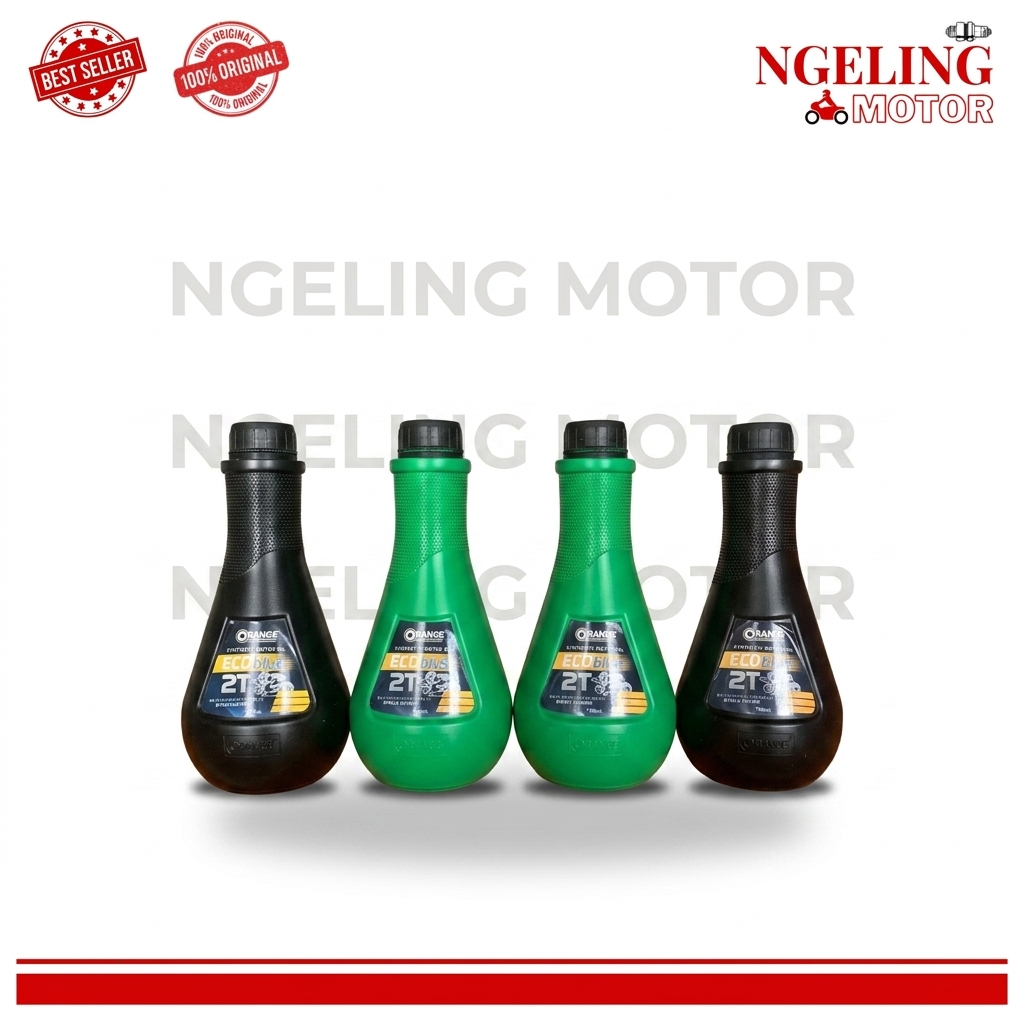 Oli 2T ECO Blue Orange 700ml Original 1 Dus isi 12 Pelumas Samping Motor 2 Tak RX King Ninja RR F1ZR