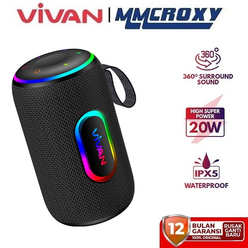Vivan VS20 / VS21 Speaker Bluetooth 6.0 Ultra Bass 20W Waterproof