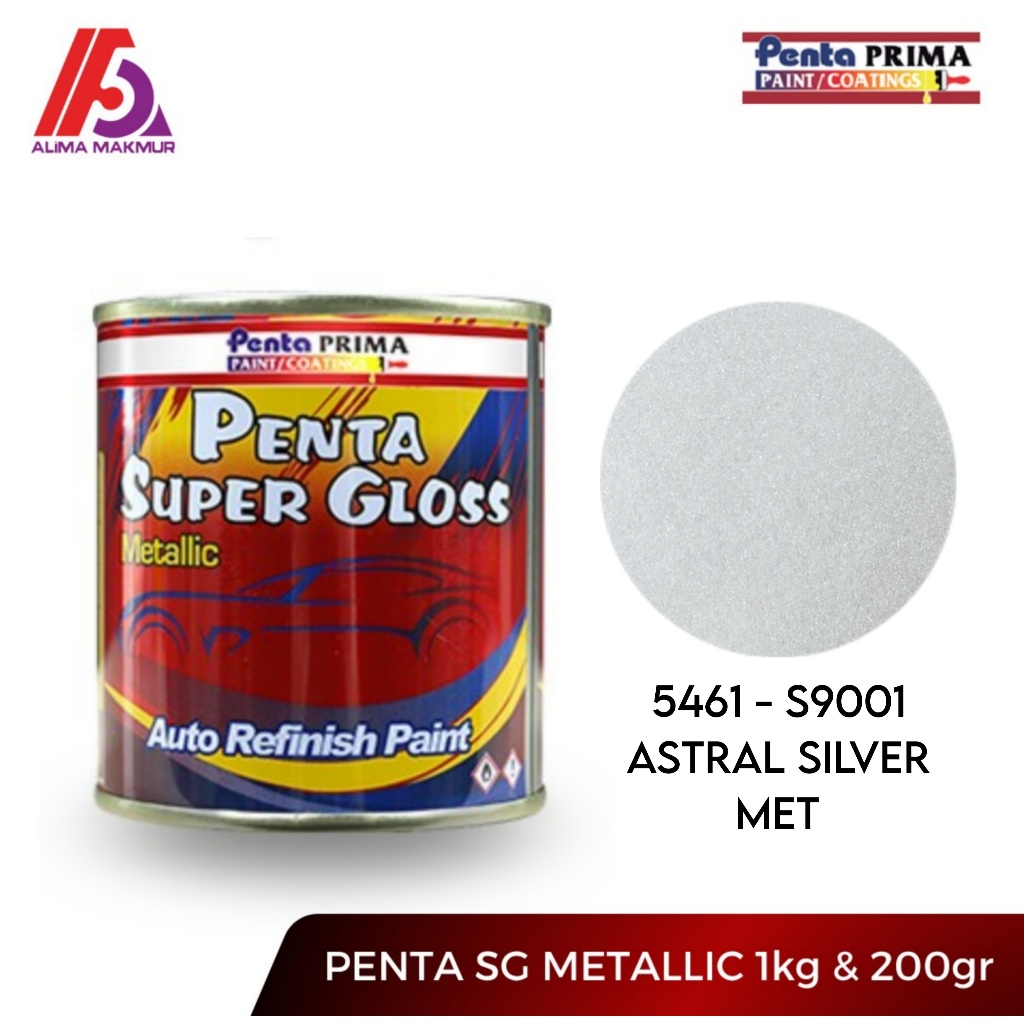 Penta Super Gloss S9001 Astral Silver Met 1kg dan 200gram / Penta Astral Silver / Penta Silver Metal