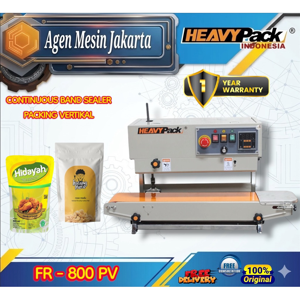 CONTINUOUS BAND SEALER FR-800PV VERTIKAL MESIN SEGEL