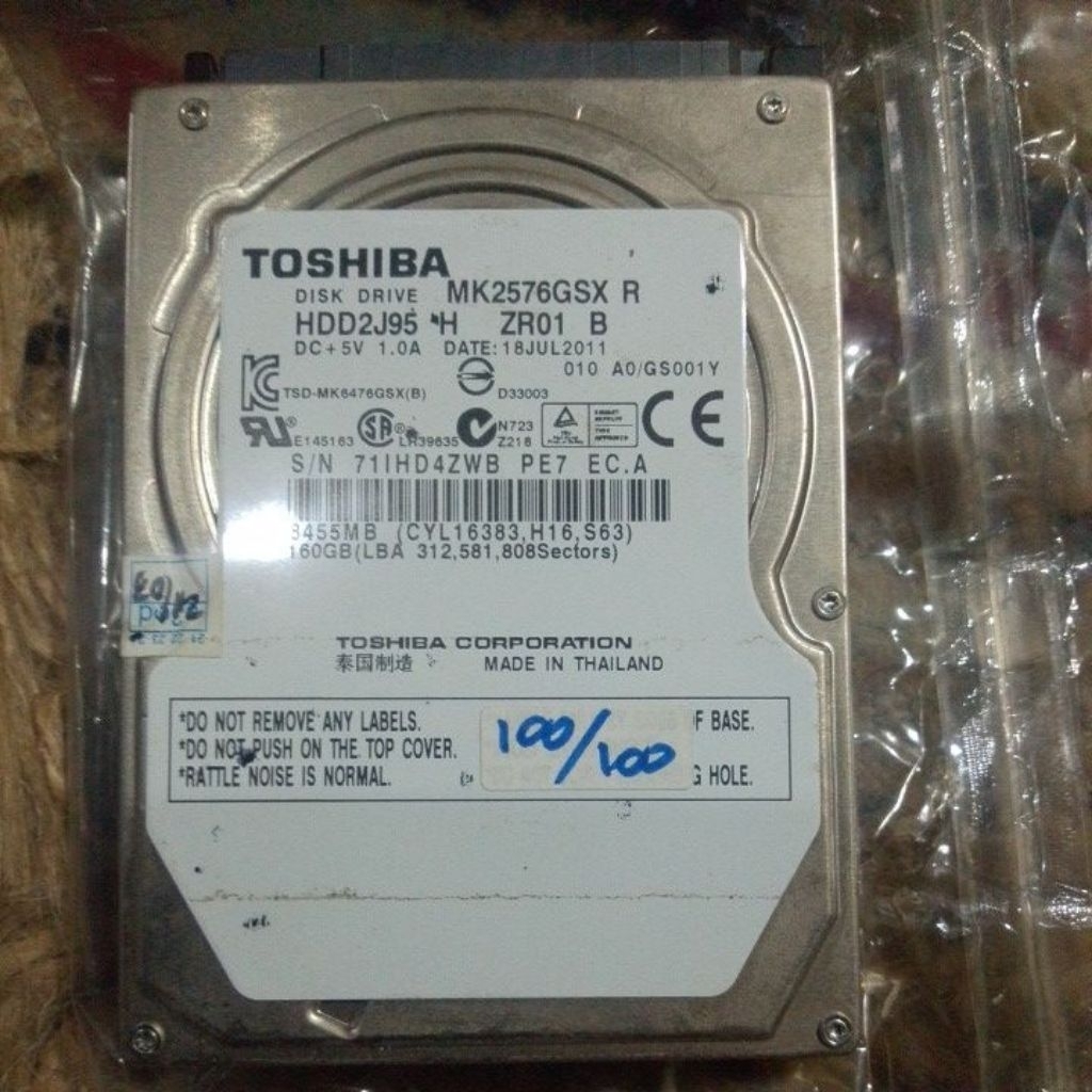Harddisk Laptop 160 GB