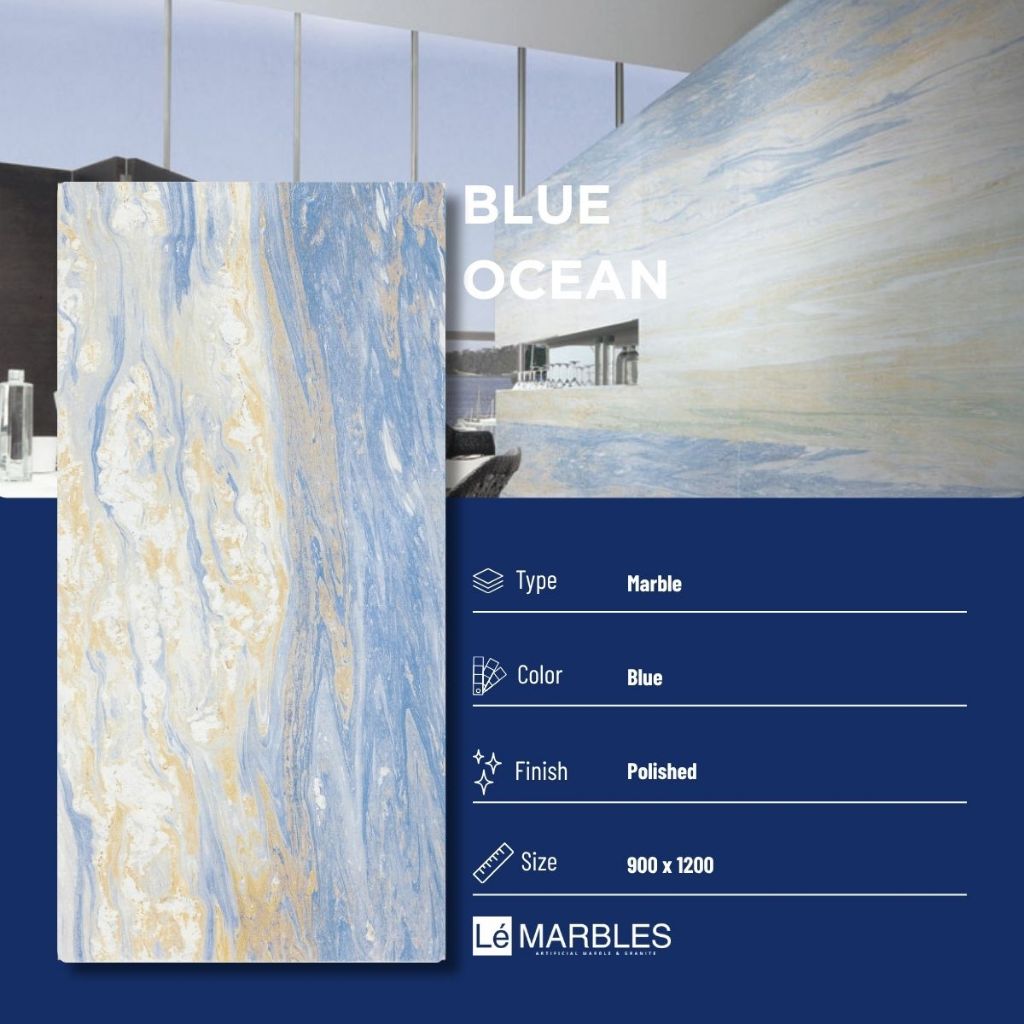 Le Marbles - Sintered Stone - Blue Ocean