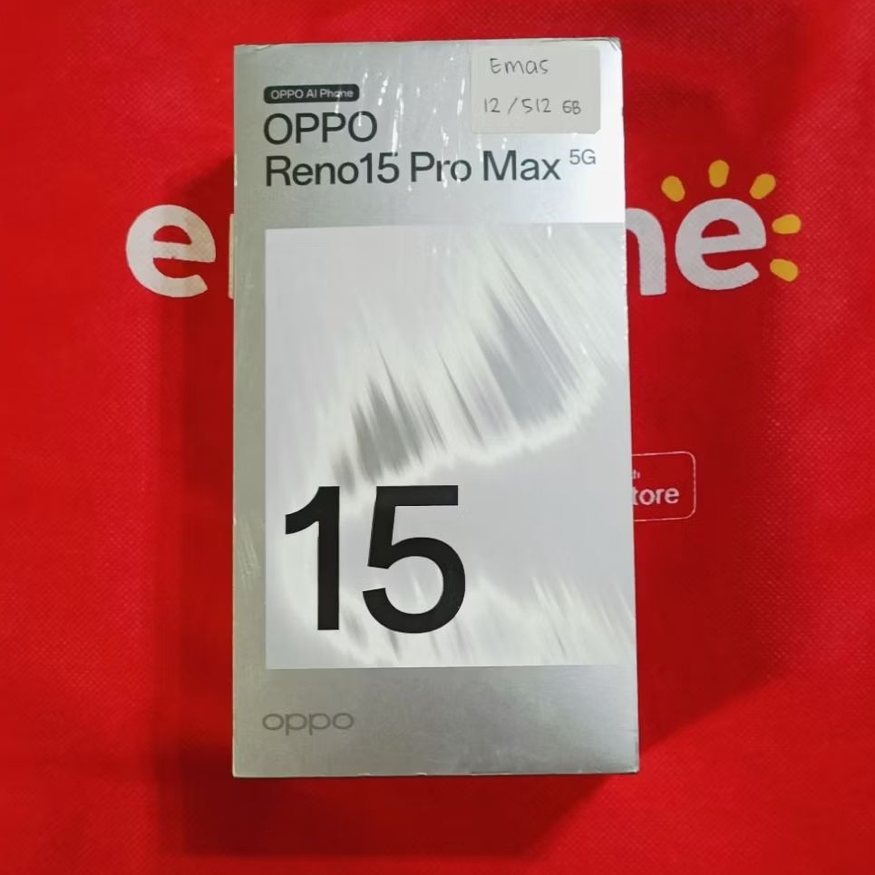 OPPO RENO 15 5G PRO MAX 12+512 NEW GARANSI RESMI 1TH TERMURAH
