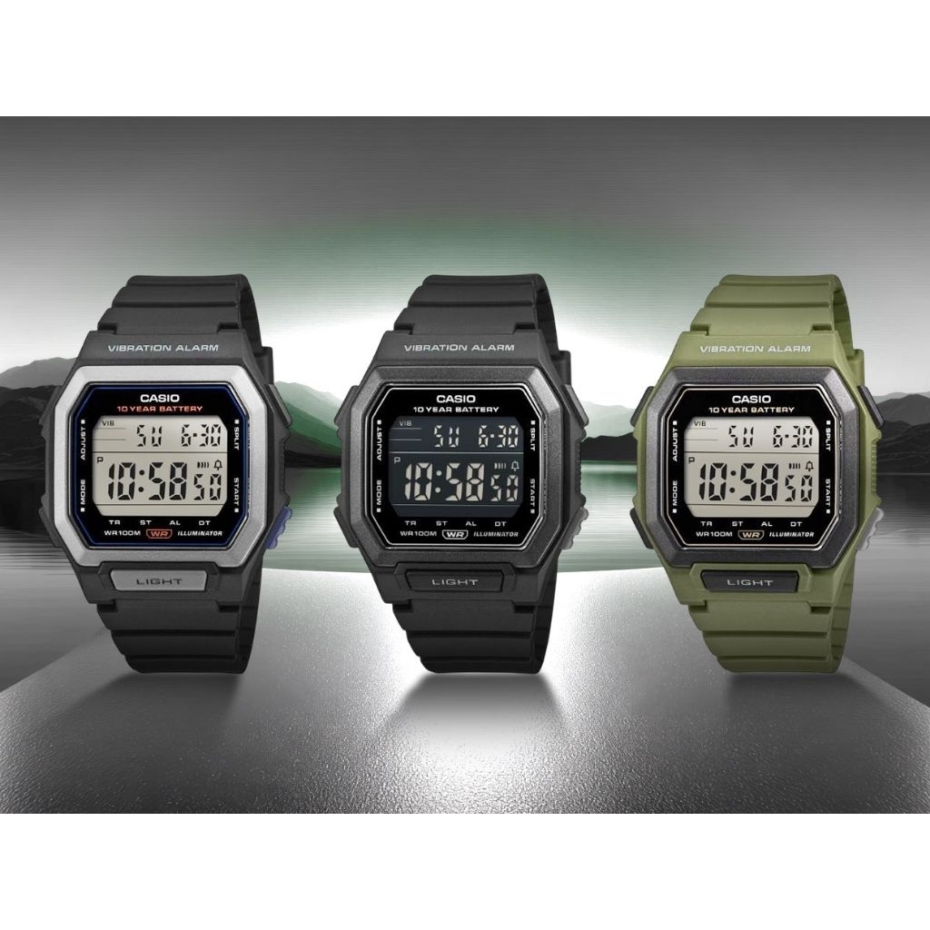 JAM TANGAN CASIO PRIA W-748H ORIGINAL W738