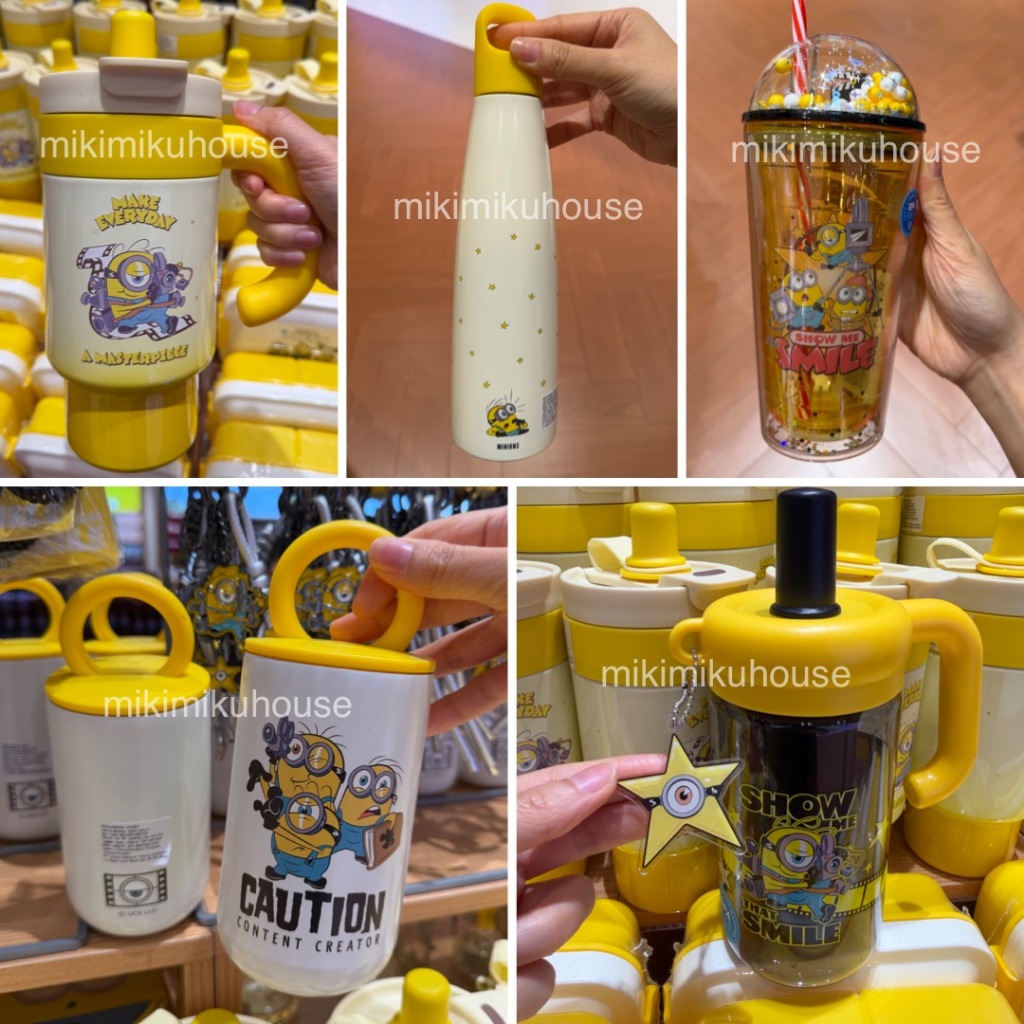 MINISO MINIONS BOTOL MINUM MINION TUMBLER STAINLESS STEEL STRAW MINISO x MINIONS BOTTLE BPA FREE STU