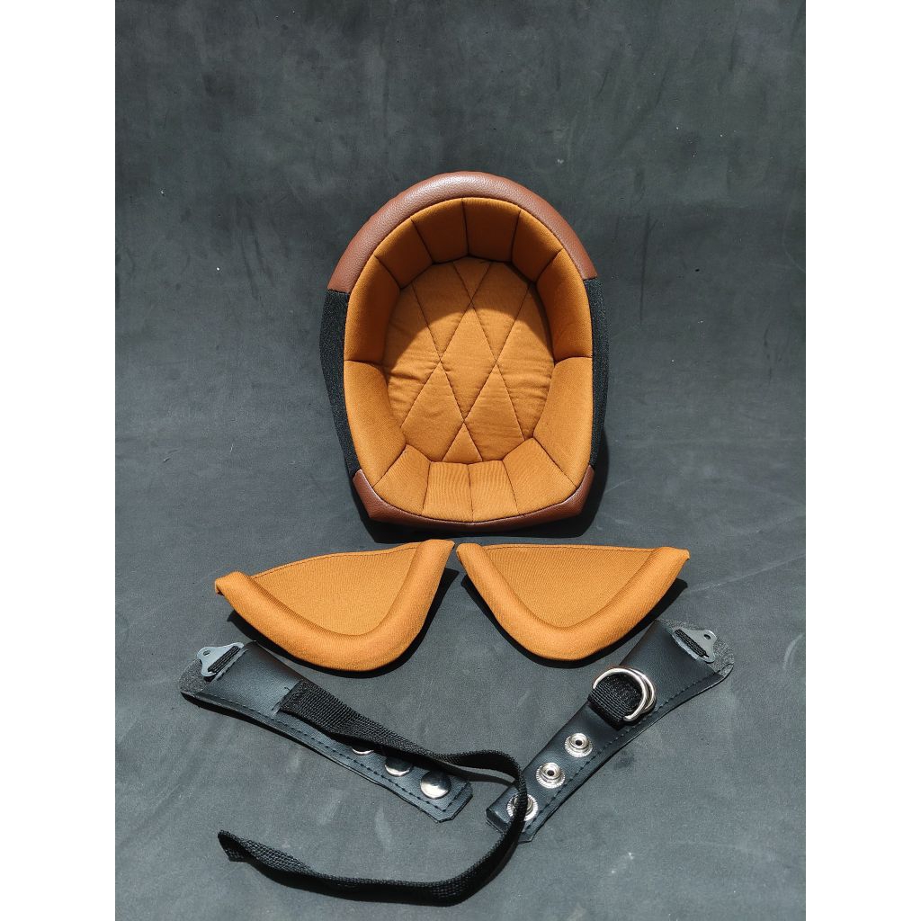 Busa Helm Slim Head Coklat Caramel